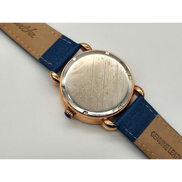 Bertha Quartz Daphne Collection Rose Gold And Blue Leather Watch 38mm - Picture 11 of 11